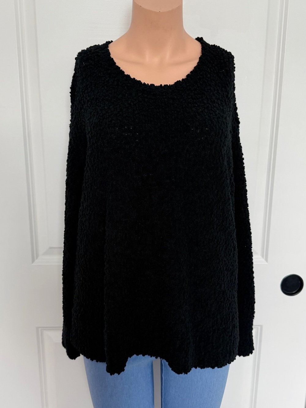 Style & Co. Black Cozy Crewneck Sweater